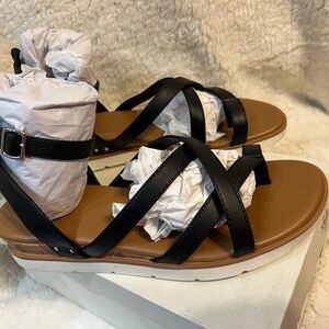 Style & Co. Black and Brown Strappy Sandals